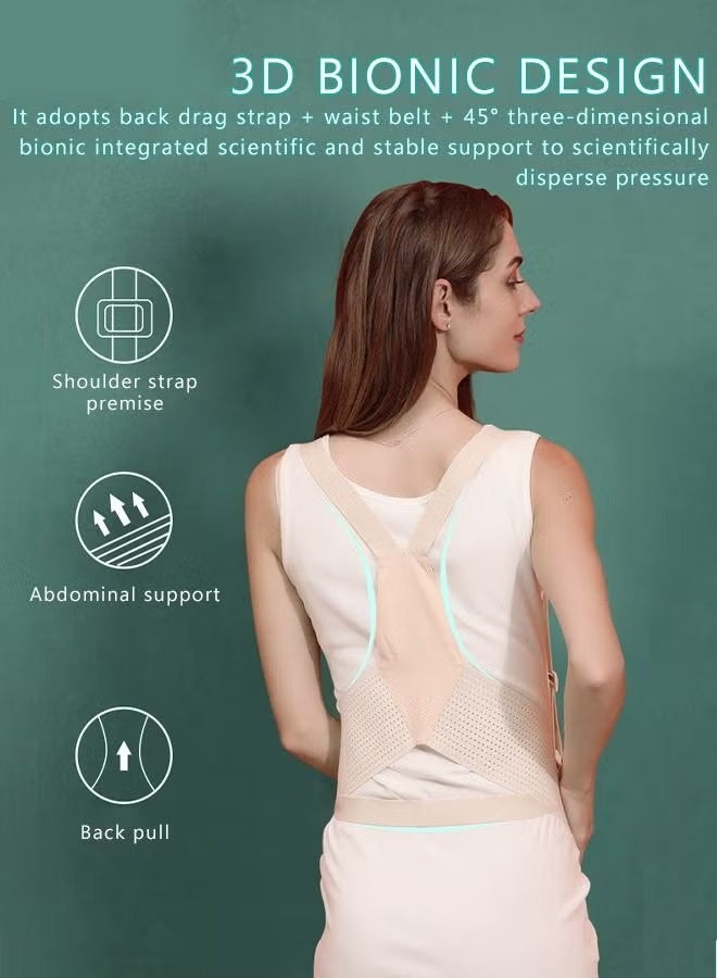 Amanli 1 Pcs Pregnancy Belly Support Band Adjustable Breathable Maternity Support Belt with Shoulder Strap and Back Support（Beige,Large） - Image 3
