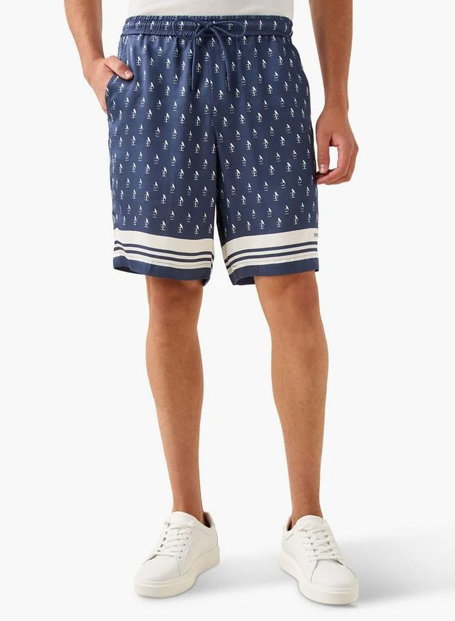 Emperor Printed Shorts with Flexi Waist and Pockets