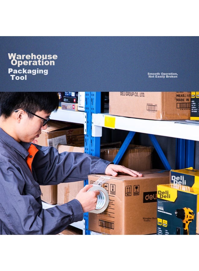 ديلي Deli شريط تغليف شفاف عالي الجودة، 60mm*200y (183m/لفة)، 6 لفات/أنبوب، 30335 - Image 3