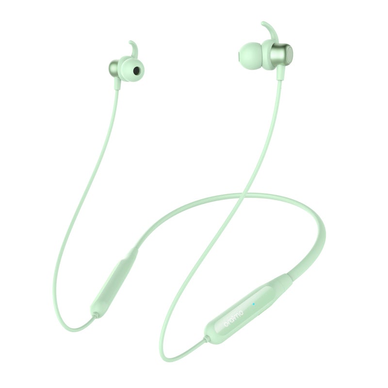 Oraimo BT5.0 Neckband Headphones 10mm Drivers Exceptional Audio Quality In-Line Remote - Lightweight Shark-Fin Earbuds with Microphone for All-Day Wear - Image 1