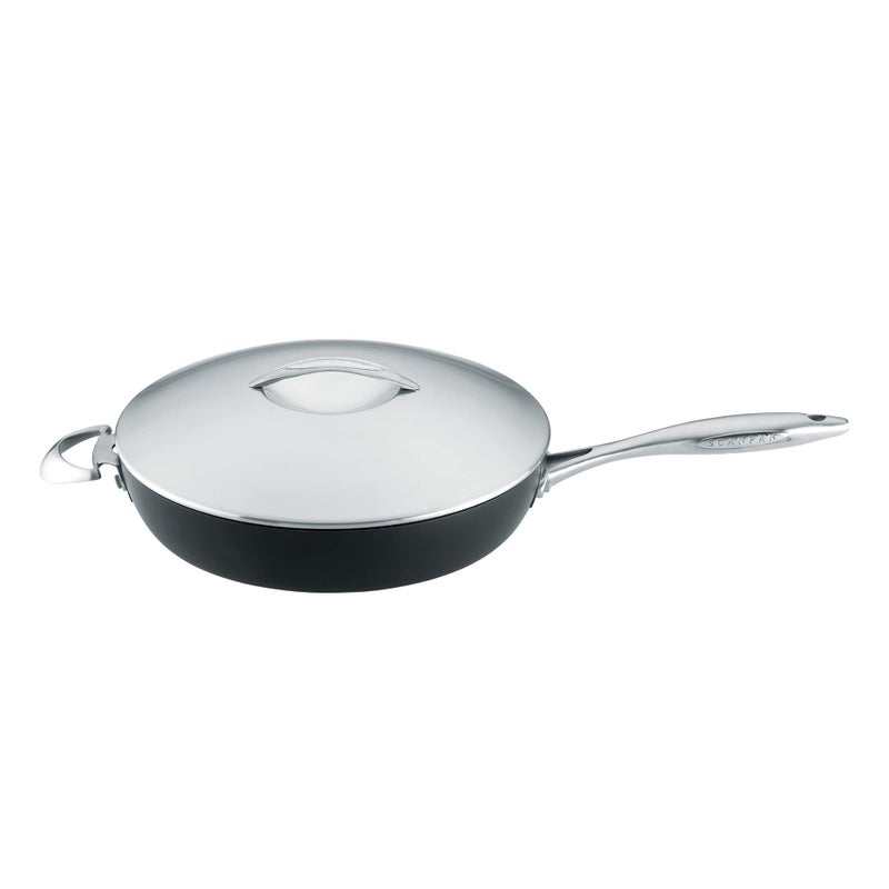 SCANPAN Scanpan Professional 425 qt Saute Pan with Lid  EasytoUse Nonstick Cookware  Dishwasher Metal Utensil  Oven Safe  Made in Denmark 