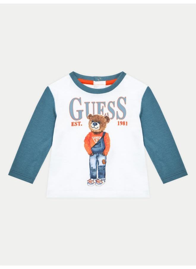 GUESS - Kids Printed T-Shirt & Knit Denim Set - Image 1