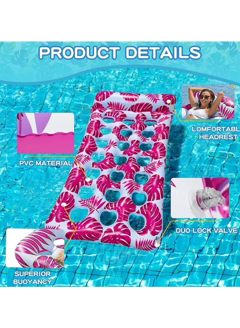 Inflatable Pool Float Lounge Adult Pool Floating Raft Floating Pool Lounger Sun Tanning Floats Cool Water Floaty for Swimming Pool Lake Float Beach Pool Party Toys