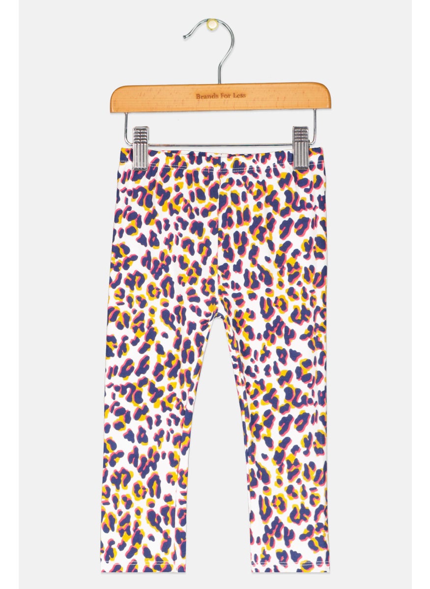 First Impressions Toddlers Girl Allover Print Pants, White Combo  - Image 1