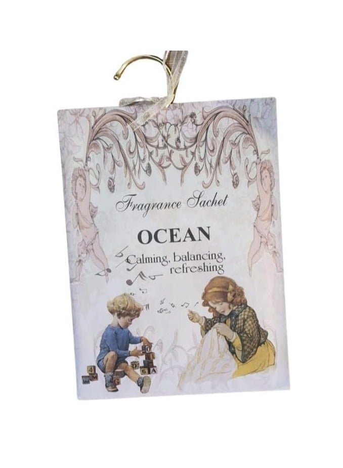 Spaceshoop Fragrance Sachet, Calming and Refreshing Scent, Drawer and Closet Air Freshener (Ocean)