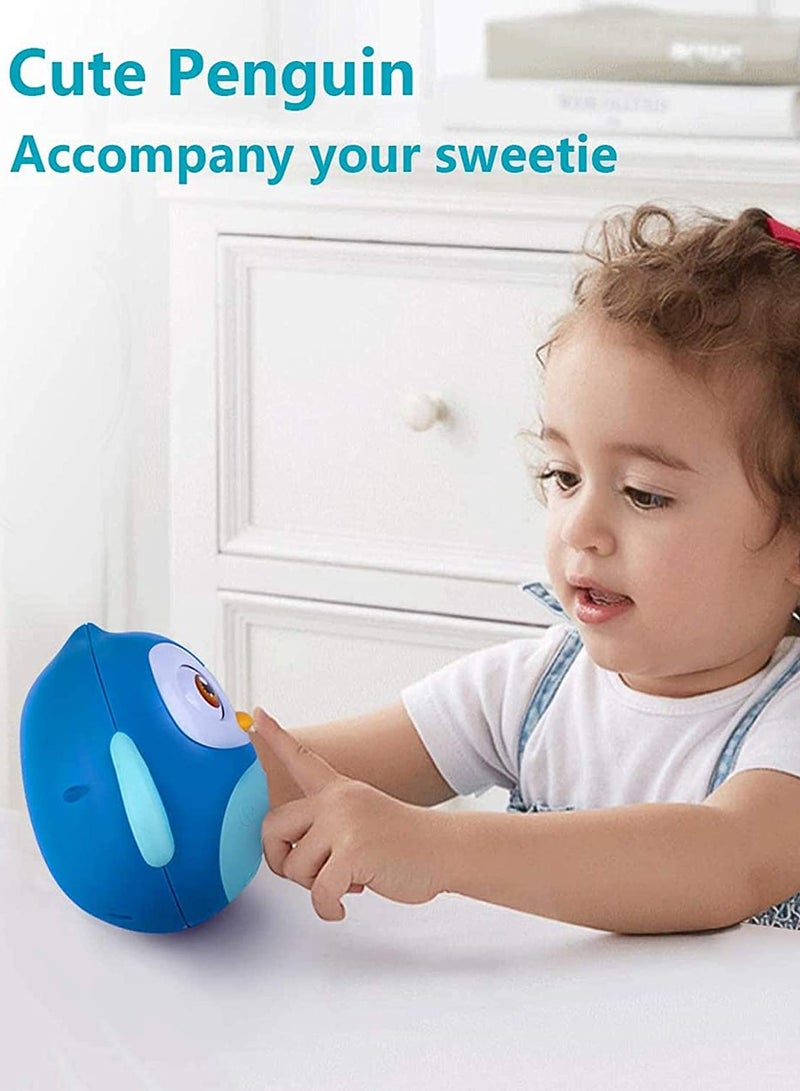 Baby Toys 6 To 12 Months Developmental, Tummy Time Toys, Penguin Tumbler Wobbler for Infant Boy Girl Gifts Toy with Soothing Tinkling Sound, Perfect Sensory Toy for Children Blue - Image 4