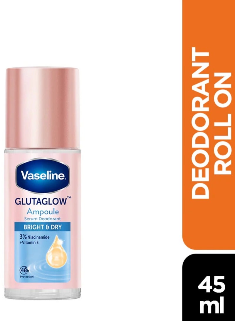 Vaseline Glutaglow Bright & Dry Ampoule Serum Deodorant - 45ml - Image 1