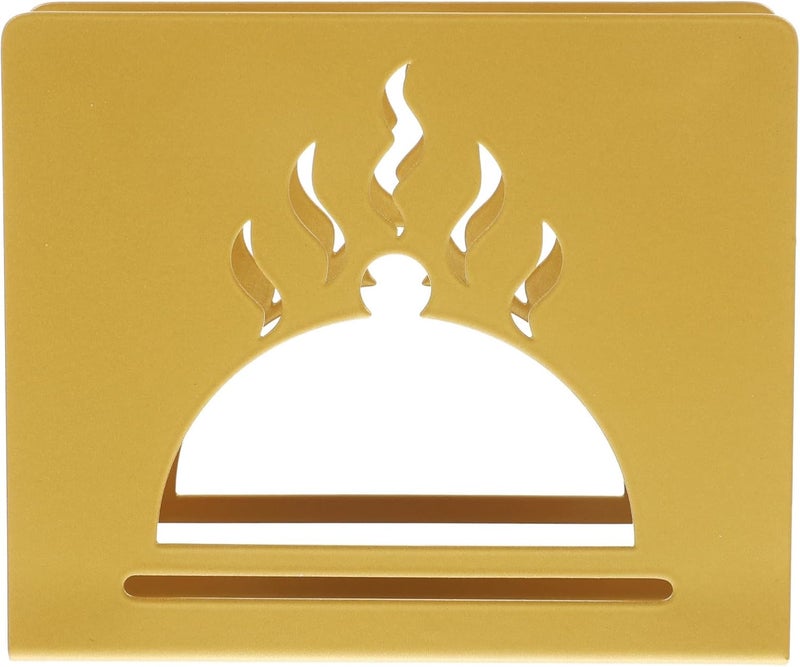 Metal Napkin Holder Tissue Rack Hollow Style Tabletop Napkin Dispenser for Coffee Shops and Home Kitchen, Gold Color Standing Metal Paper Towel Holder for Beverage Bars - Image 1