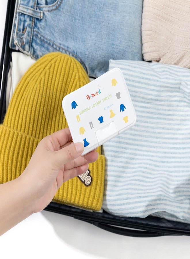 Bamsod Portable Laundry Sheets,Travel-Sized Laundry Detergent for Sink Washing, Soap Sheets for Travel,32 Loads / 1 Pack - Image 2