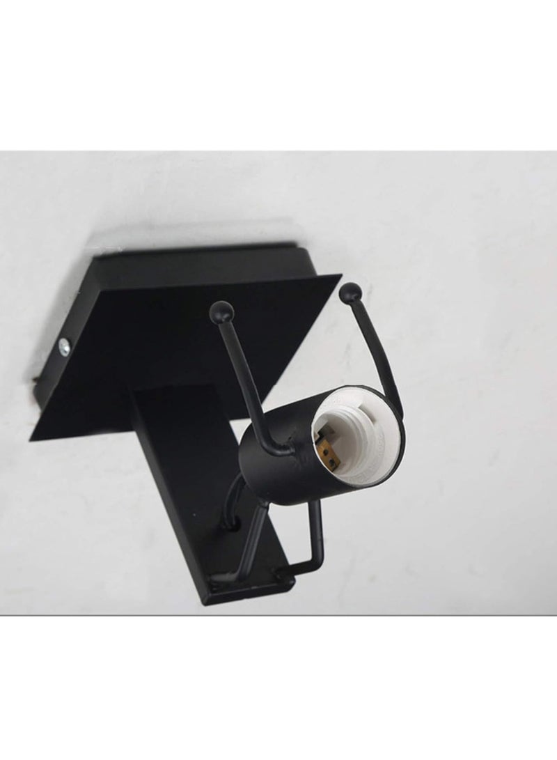 عام شمعدان حائط جنوم ساحر إبداعي، شمعدان جداري صناعي أسود معدني E27 (قفز) فئة توفير الطاقة F - Image 3