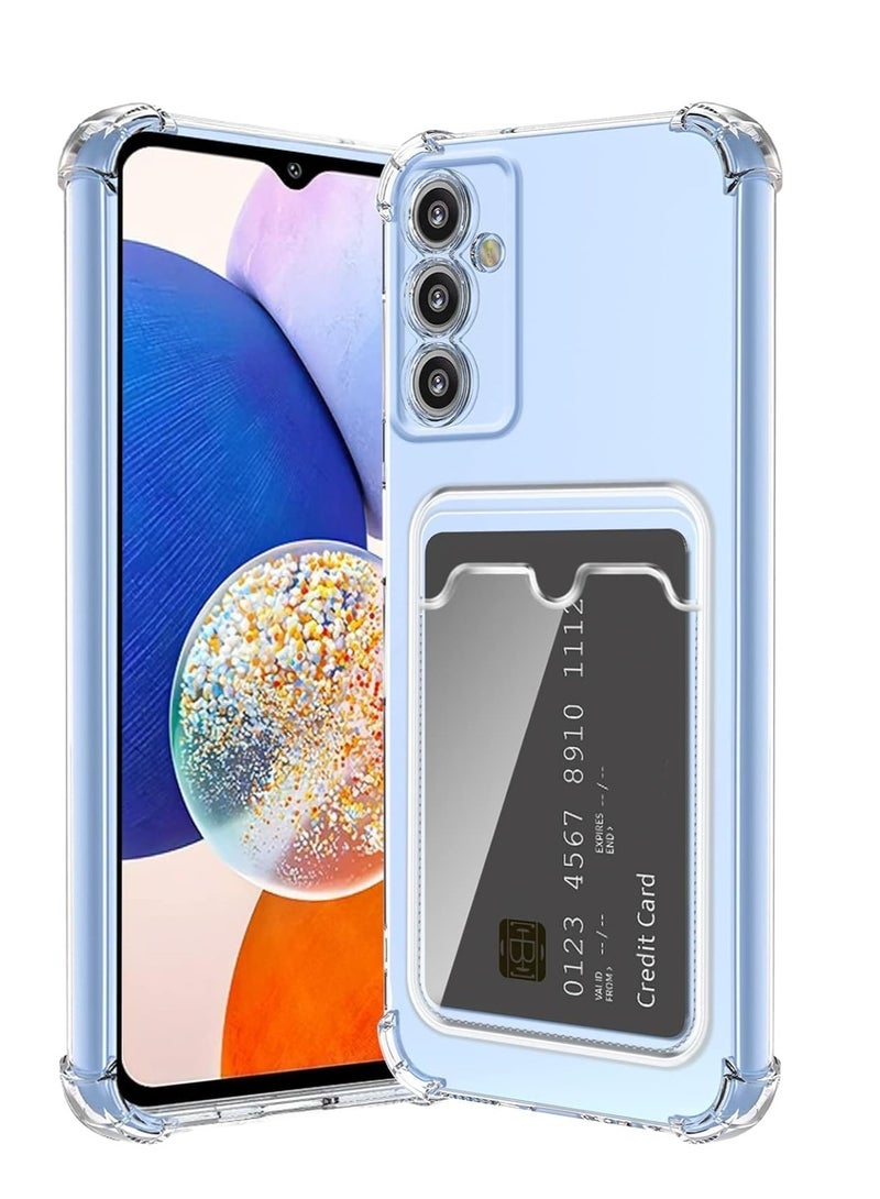 Compatible with Samsung Galaxy A25 5G Case Cover Premium Slim Soft Shockproof Wallet Case with Card Holder and Camera Protection for Samsung A25 5G by Grabist Clear (Samsung Galaxy A25 5G) 