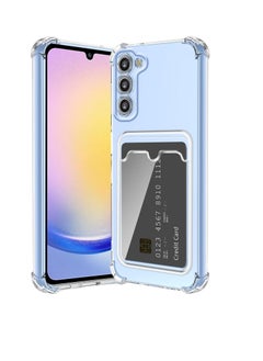 Generic Compatible with Samsung Galaxy A25 5G Case Cover Premium Slim Soft Shockproof Wallet Case with Card Holder and Camera Protection for Samsung A25 5G by Grabist Clear (Samsung Galaxy A25 5G) 