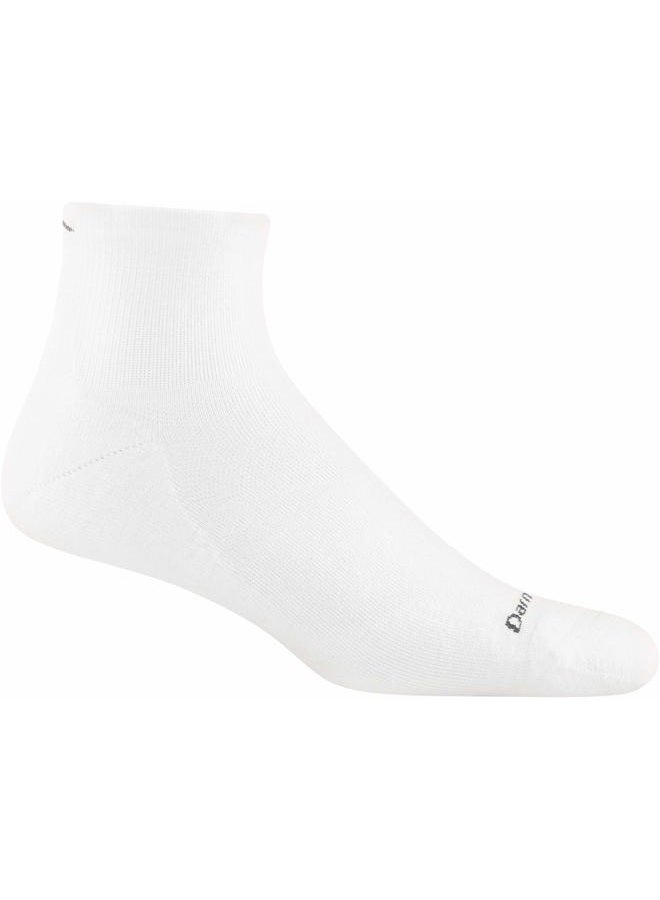 Darn Tough Tough Vermont - 1055 - Run Coolmax 1/4 Ultra-Lightweight with Cushion Men's Sock - White, Medium - Image 1