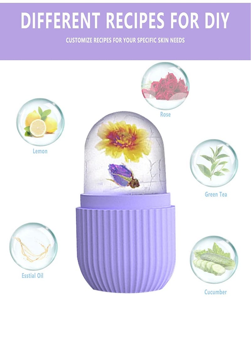 أوريتي بكرة ثلج للوجه، تدليك الوجه التجميلي، بكرة ثلج مكعبة مضيئة للوجه، أدوات للعناية بالبشرة لعلاج تجاعيد العين، تخفيف انتفاخات حب الشباب - Image 2