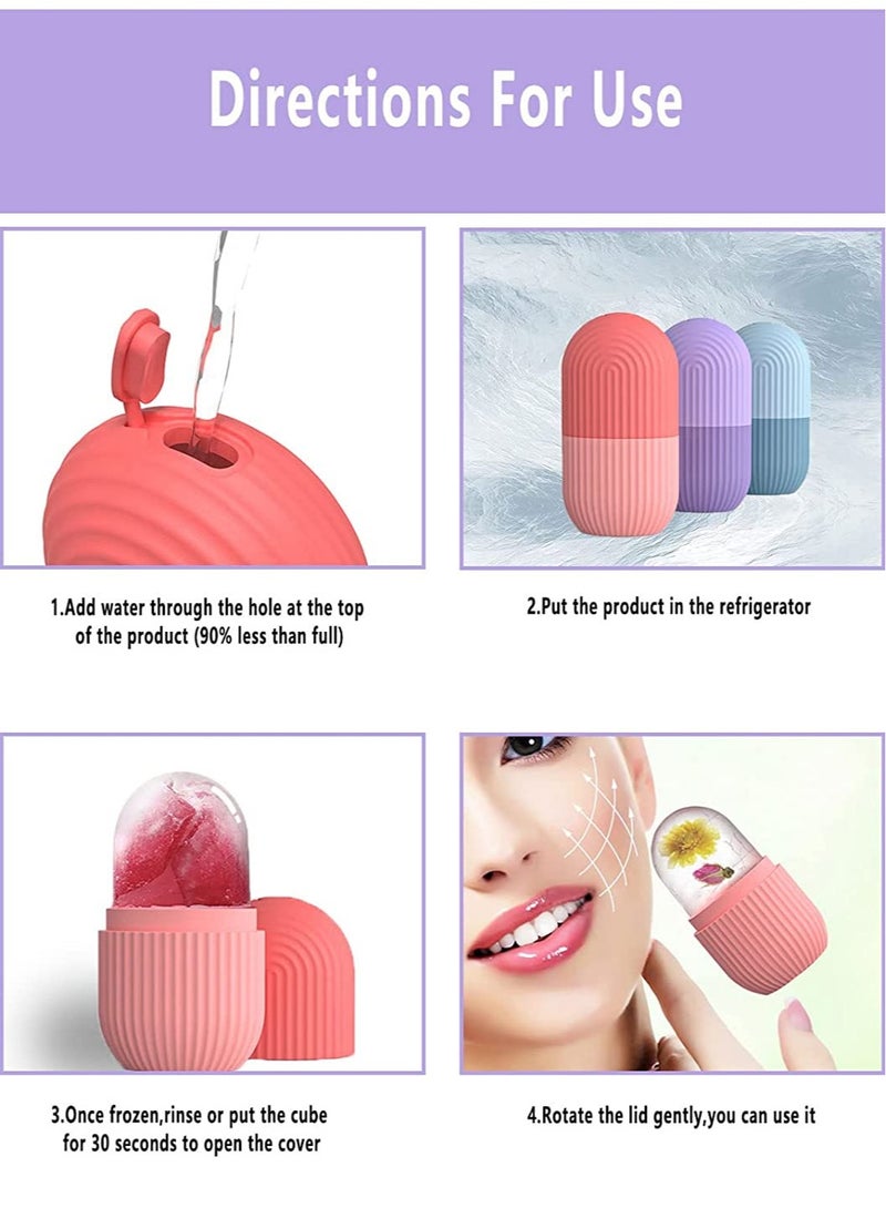 أوريتي بكرة ثلج للوجه، تدليك الوجه التجميلي، بكرة ثلج مكعبة مضيئة للوجه، أدوات للعناية بالبشرة لعلاج تجاعيد العين، تخفيف انتفاخات حب الشباب - Image 5