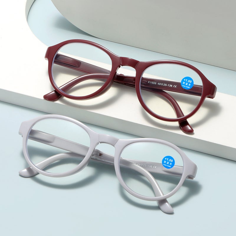 Kaia Folding Presbyopic Glasses – HD Anti-Blue Light Oval Frame for Elderly - Image 4