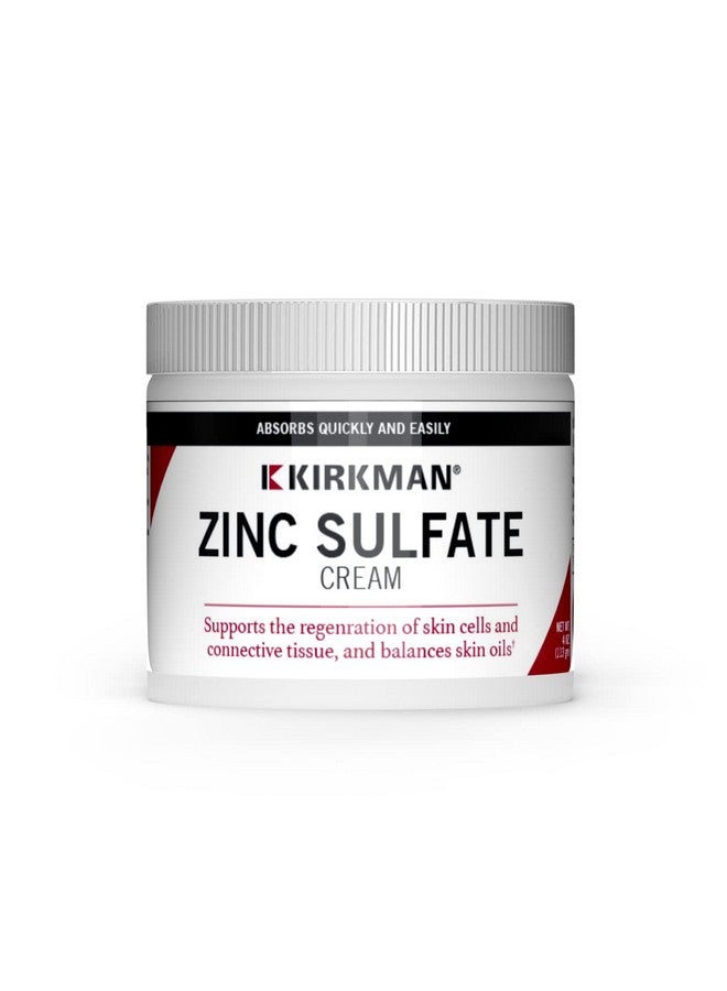 Kirkman - Zinc Sulfate Topical Cream - 4 fl oz - Fast Absorption - 10% Zinc Sulfate - Hypoallergenic - Image 1