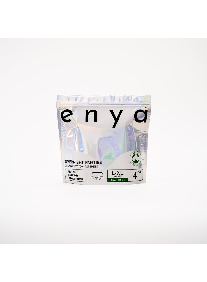 Enya Women Overnight Panties – Organic Topsheet, Ultra Absorbent, Size L–XL - Image 1