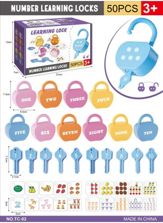 Early Education Matching Numbers And Letters Unlock Game Key Fine Movements Children's Training Baby Educational Toys-Color:For Apple Locks 10 Pieces-color Box - pzsku/Z59A036D2455344B87203Z/45/1745479807/cbbe5bb7-c2c1-4dd5-bbc9-a53d85249367