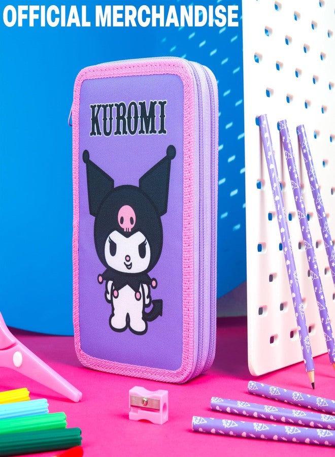 Hello Kitty حافظة أقلام هالو كيتي سانريو للأطفال مع أقلام ملونة وأقلام ماركر كيوي كيرومي هدايا مكتبية للأطفال (متعددة كيرومي) - Image 5