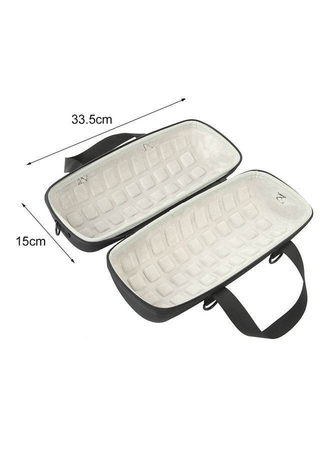 NIBEMINENT Bluetooth Speaker Carrying Protective Case White/Black  - Image 5