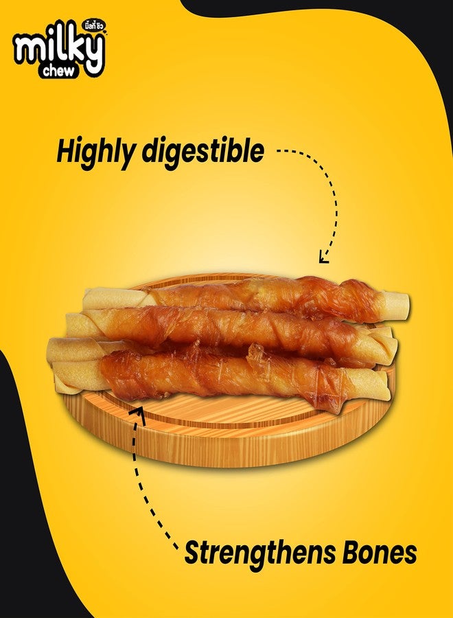 Dogaholic Milky Chew Stick Style Dog Treats | Premium Cheese and Chicken Flavored Snack | Strengthens Teeth and Bones | Highly Digestible, Nutritious Treats for Dogs of All Ages and Breeds | Pack of 3 - Image 4
