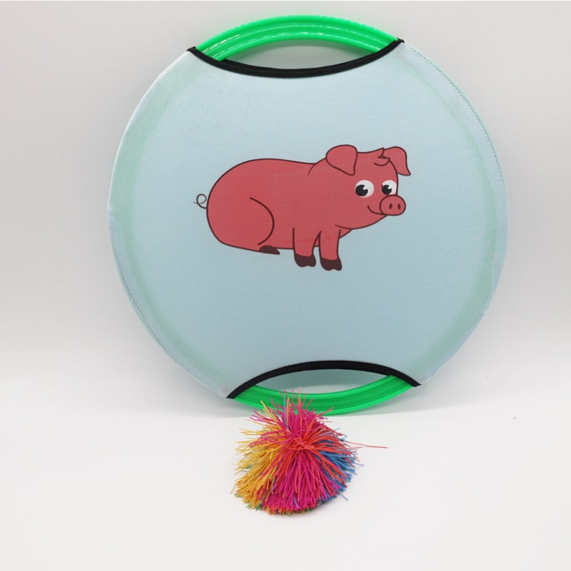 Childrens Bounce Ring Catch Ball Parent-Child Game 34cm blue piglet bullet ring 1 shot 1 ball