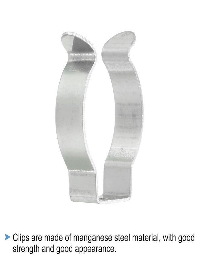 MECCANIXITY T8 Clips Bracket Hanger Fluorescent Tube Light Fixture Holder U Shape Clamps with Screws for LED Bulbs Ceiling Lamp, Stainless Steel Pack of 10 - Image 5