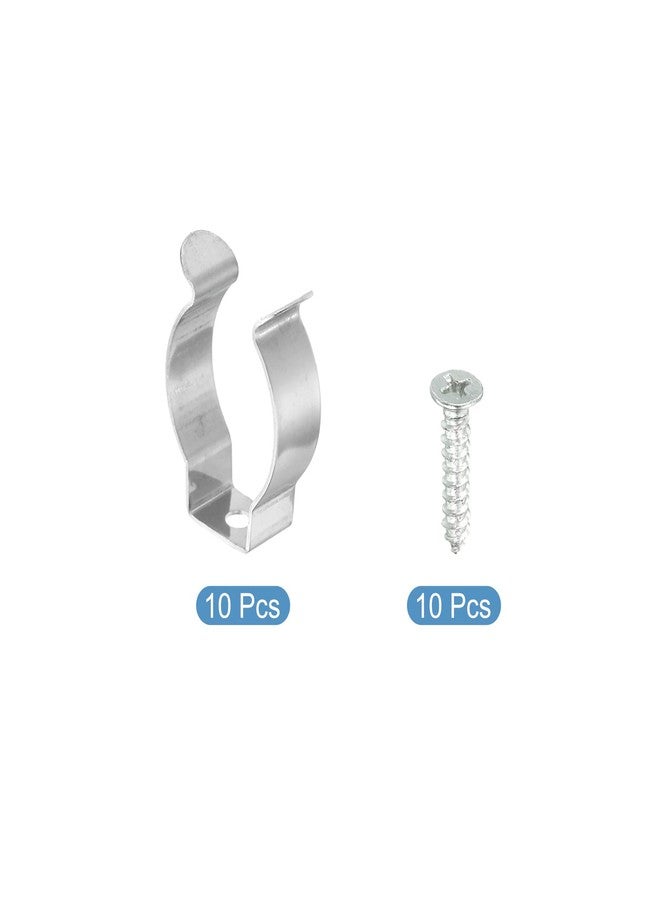 MECCANIXITY T8 Clips Bracket Hanger Fluorescent Tube Light Fixture Holder U Shape Clamps with Screws for LED Bulbs Ceiling Lamp, Stainless Steel Pack of 10 - Image 4