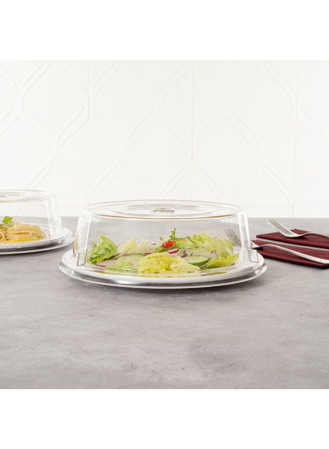 Restaurantware أغطية أطباق بولي كربونات من كاتر تيك بحجم 9.4 بوصة، 10 أغطية أطباق مقاومة للكسر - قابلة للغسل في غسالة الصحون، لأطباق بحجم 9 بوصة، أغطية بلاستيكية شفافة، تصميم ثقب الأصابع، تتحمل حتى 210 فهرنهايت - Image 4