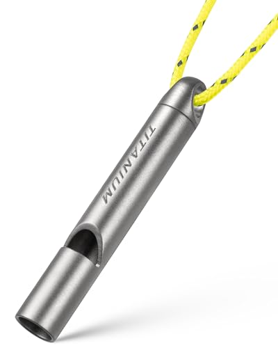 IUMIUN Titanium Pealess Emergency Whistle, 120-130dB High Frequency Safety Survival Whistle for Hiking Camping Boating Dog Training(Matte 1 Pack) - Image 1