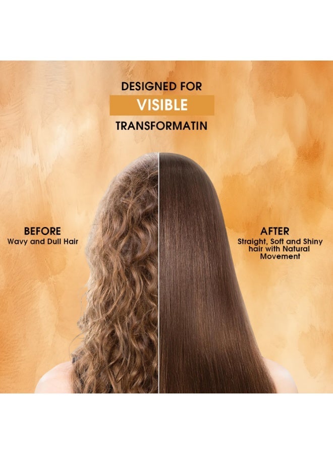 Vintage Brazilian Keratin Hair Treatment Kit 3-Step Hair Straightening Set with Coffee Extract | Shampoo + Treatment + Hair Mask | Anti-Frizz & Hair Repair | 120ml x 3 - Image 4