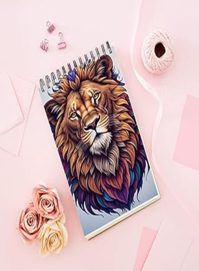 Notebook With Trendy design - Pop art Lions head