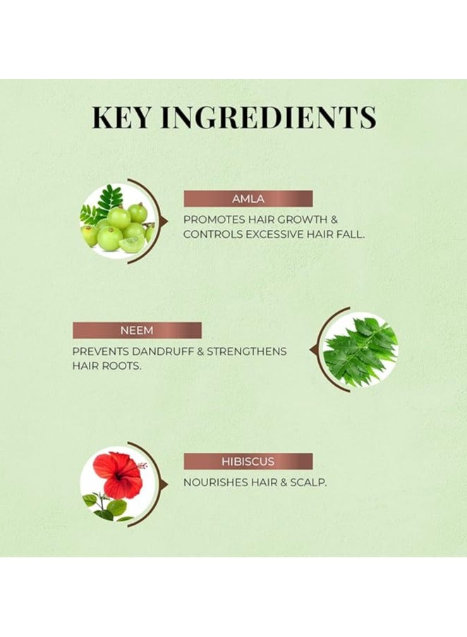 جاست هيربز شامبو جاست هيربز 8 في 1 المغذي لجذور أملا نيم للتحكم في تساقط الشعر للرجال والنساء - مناسب للشعر الدهني وفروة الرأس وخالي من الكبريتات والبارابين 200 مل - Image 4