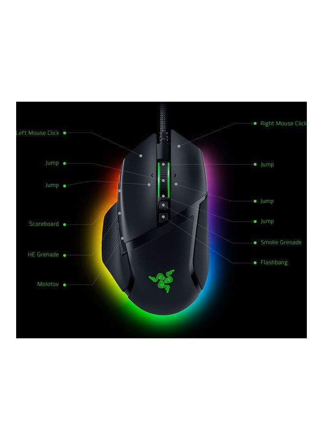 ريزر ماوس ألعاب Razer Basilisk V3 مريح قابل للتخصيص: أسرع مفتاح ماوس - إضاءة Chroma RGB، مستشعر بصري 26K DPI، 11 زر قابل للبرمجة، عجلة إمالة HyperScroll، أسود كلاسيكي - Image 4
