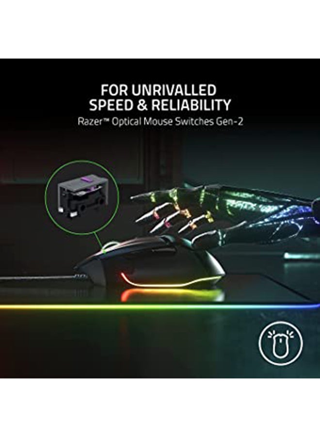 ريزر ماوس ألعاب Razer Basilisk V3 مريح قابل للتخصيص: أسرع مفتاح ماوس - إضاءة Chroma RGB، مستشعر بصري 26K DPI، 11 زر قابل للبرمجة، عجلة إمالة HyperScroll، أسود كلاسيكي - Image 5
