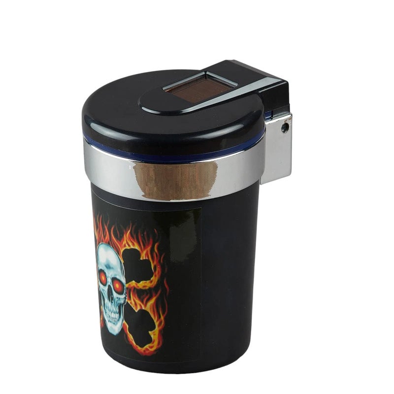 Kookee Plastic Car Ashtray with Lid & LED Light – Self-Extinguishing Cigarette Butt Holder for Indoor & Outdoor Use – Portable Smokeless Ash Tray for Home, Office, Tabletop & Vehicle,(9788) - Image 4