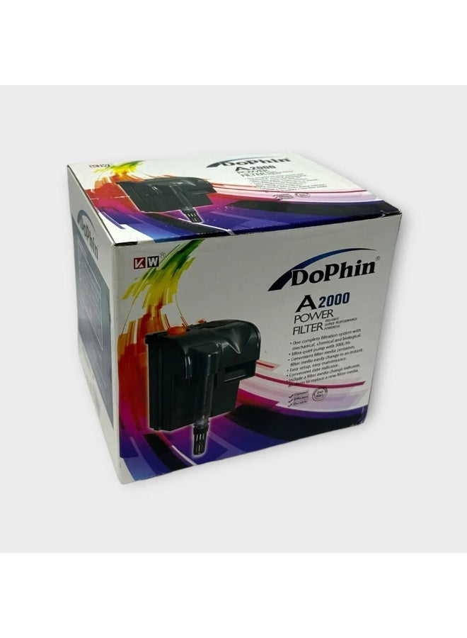 Dophin A2000 Power Filter, which is a hang-on back aquarium filter. - Image 2