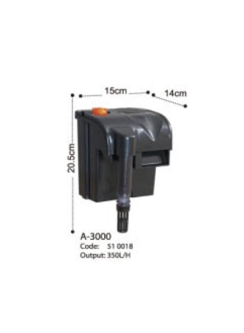 Dophin A2000 Power Filter, which is a hang-on back aquarium filter. - Image 3