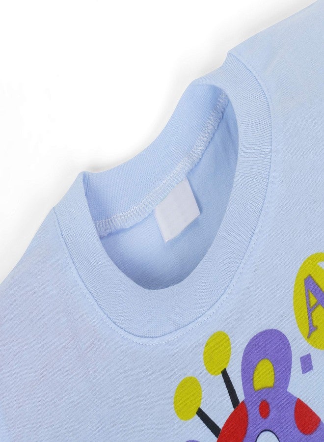 Pokory Tshirt for Kids Full Sleeve Printed Hosiery Cotton Blue T-Shirt & Tops for Baby Boys Unisex T-Shirt & Tops Infant Clothing for 18 to 24 Month Pack of 1 Size 5 - Image 3