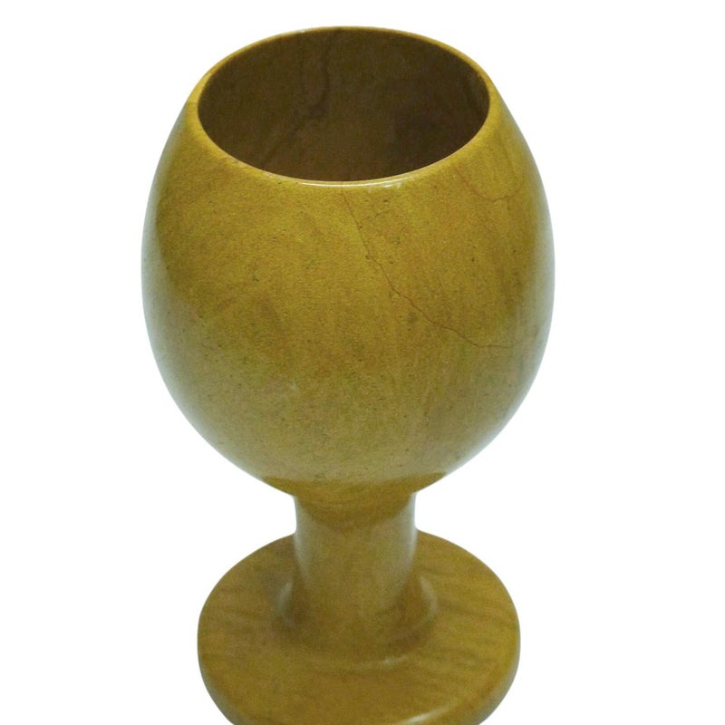 Chinkara Jaisalmer Yellow Stone Wine Glass 200Ml Pack of 1 5Inch 5Inch 25Inch - Image 2