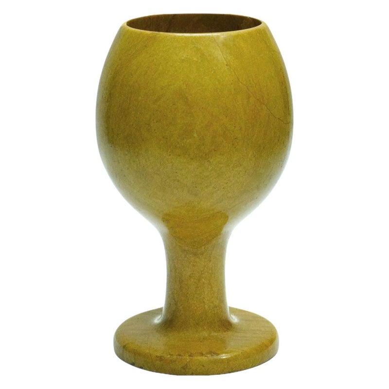 Chinkara Jaisalmer Yellow Stone Wine Glass 200Ml Pack of 1 5Inch 5Inch 25Inch - Image 1