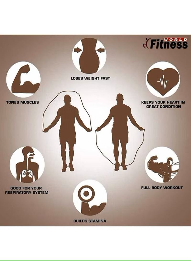 إيه جي دي حبل قفز قابل للتعديل مع مقبض مريح أحمر/أسود - Image 5