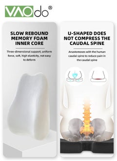 VAOdo Lumbar Support Pillow for Office Chair with Ergonomic Multi-Region Design Extra Dense Memory Foam for Office Chair Car Seat Lumbar and Back Support Memory Foam Pillow Coccyx Cushion for Tailbone  - Image 5