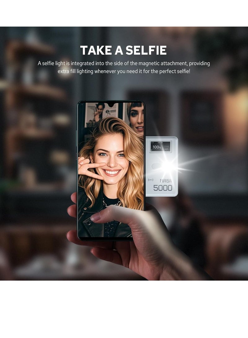 Godox MA5R Magnetic Charging Selfie Light for Phones, Full Color Fill Light with 14 Fx Modes,CRI95+ RGB Video Light,CCT 1800K-10000K,Support APP/NFC, for TikTok/Vlog,/Zoom Calls,/Makeup(White) - Image 4