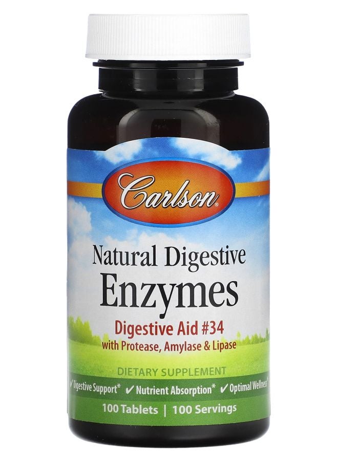 Natural Digestive Enzymes 100 Tablets