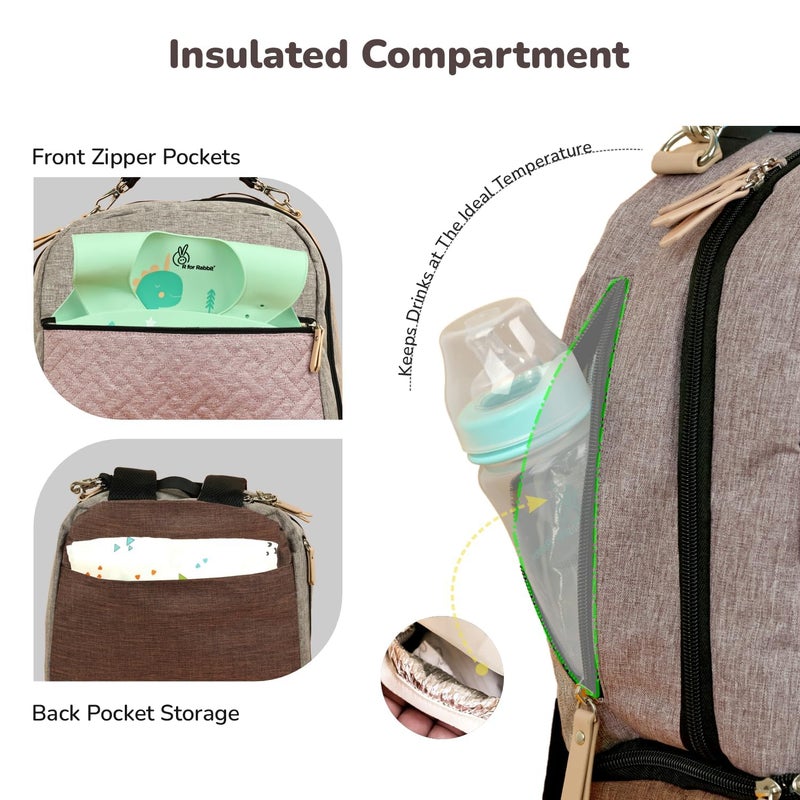 R for Rabbit Caramello Truffle Diaper Bag - Image 4