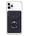 YUNCE Self Adhesive Phone Card Wallet with Ring Stand Flip Cover Black - Image 2