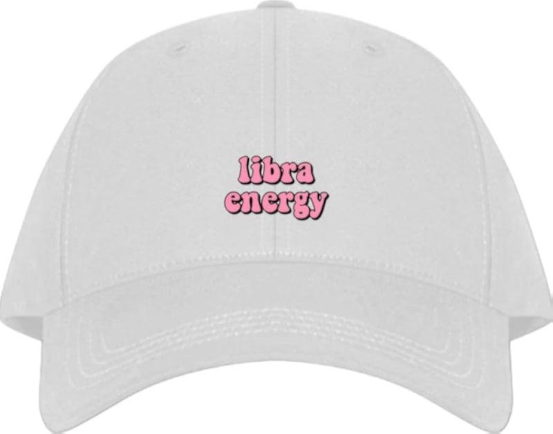 LIBRA ENERGY Plain unisex baseball cap White