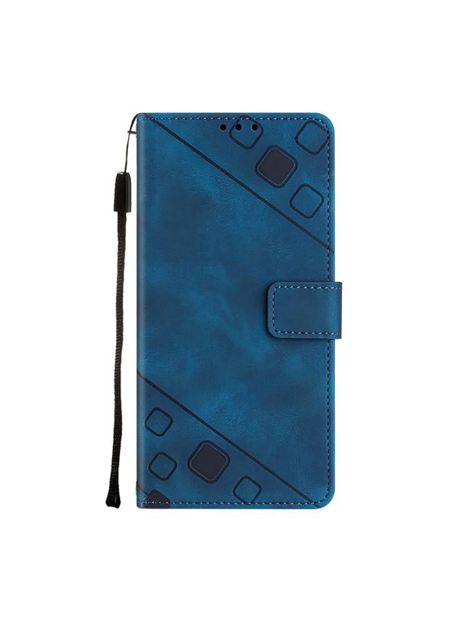 S-TOP Case For Samsung Galaxy A03s 166.6mm Skin-feel Embossed Leather Phone Case - Image 2
